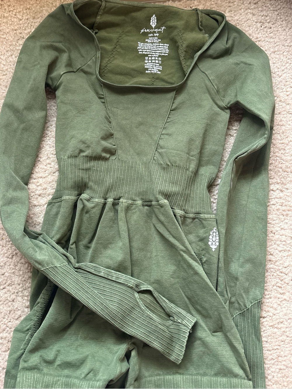 Athletic Green One-Piece Romper